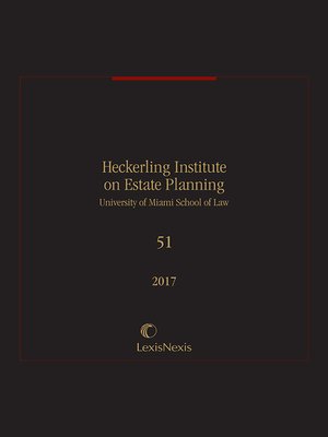 cover image of 51st Annual Heckerling Institute on Estate Planning